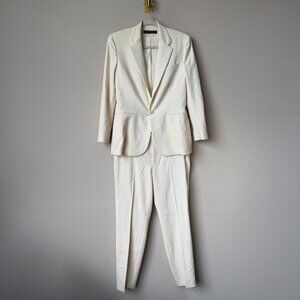 Ralph Lauren Black Label 3-Piece Ivory Wool Suit Set Blazer Pants Skirt